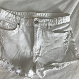 White Jean shorts